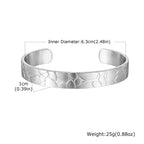 Minimalist Style Open Bangle Bracelet, 10mm Wide Brushed Finish Adjustable Stainless Steel Cuff Jewelry Gift for Men