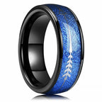 Fashion 8mm Silver Color Men Stainless Steel Ring Inlay Colorful Abalone Shell Rings For Men Women Wedding Band Jewelry Gifts