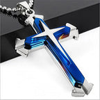 Iced Out Cross Black Pendant Zircon Punk