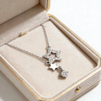 925 Sterling Silver Inlaid Zircon Star Necklace For Women Sweet And Cute Pendant Necklace Fashion Jewelry Accessories