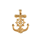 Cross Anchor Pendant Necklace — Gold-Tone Men's and Women's