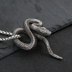 Snake Pendant Necklace — 316L Stainless Steel