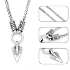 Fashion Vintage Viking Spear Pendant Stainless Steel Norse Rune necklaces For Men Women Unique Amulet Jewelry Gift Dropshipping