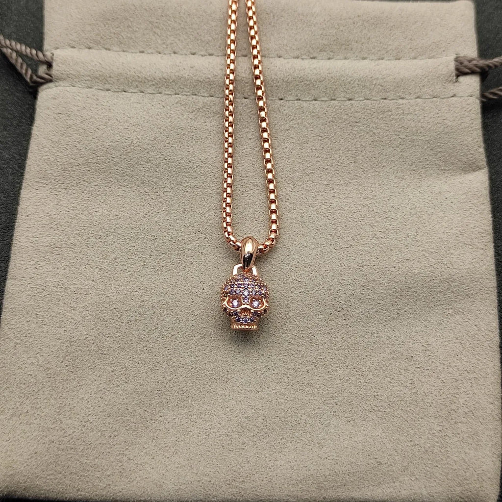 2025 New High-Quality Christmas Fashion Simple Skull Head Necklace Halloween Gift