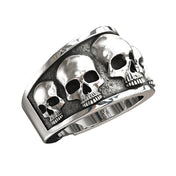 316L Stainless Steel Vintage Gothic Skull Biker Ring