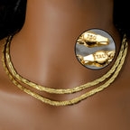 Interlaced Byzantine Chain Necklace — Gold