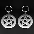 Star Viking Steel Earrings Nordic Rune Pentacle
