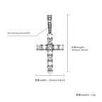 TOPGRILLZ Hot Sale Moissanite Cross Pendant 3mm 4mm 925 Sterling Silver Pendant D Color Moissanite Pendant Pass Diamond