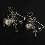 Original Hollow Heart Pocket Watch Chain keychain Design Steampunk Clock Vintage Necklace Pendant Jewelry Watch Men