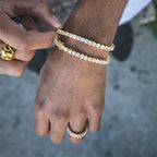 Iced Out Tennis Bracelet — Stainless Steel