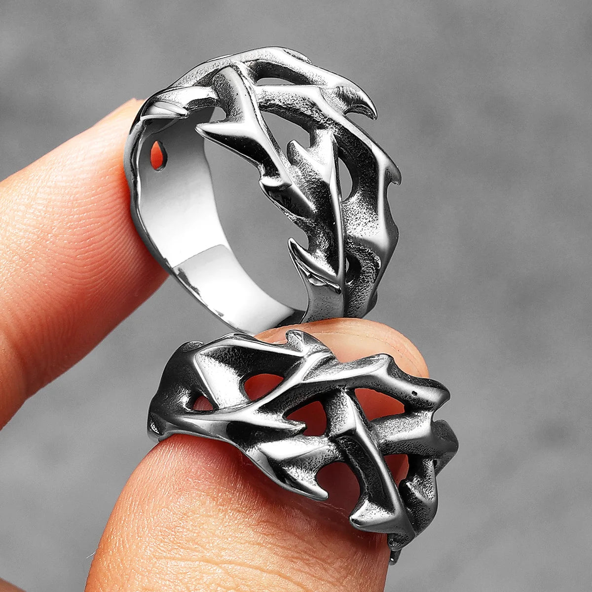 Crown of Thorns Ring — Stainless Steel