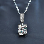 New 925 Sterling Silver Necklace Pendant 5A Zircon For Women Classics Fashion Wedding Engagement Jewelry Party Gift