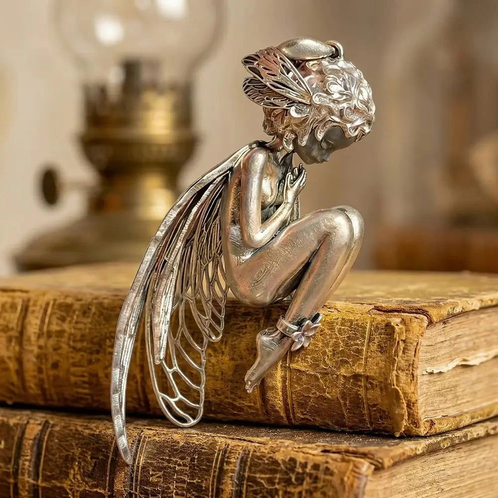 Angel Silver Pendant Necklace