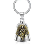 Pirate Skull Moto Bell Pendant Necklace — Gothic Motorcycle Rider