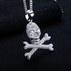 Iced Out Skull Pendant — 925 Silver