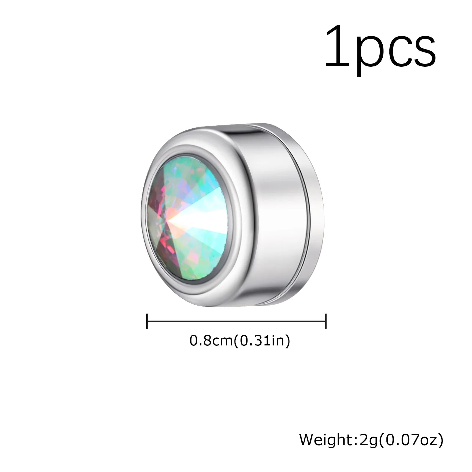 Iced Out Zircon Clip Earrings — Stainless