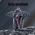 Gothic Bat Stainless Steel Pendant Necklace