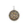 Norse Compass Pendant Necklace — Stainless Steel
