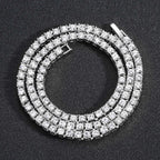 Iced Out Tennis Chain Bracelet 5mm — Silver