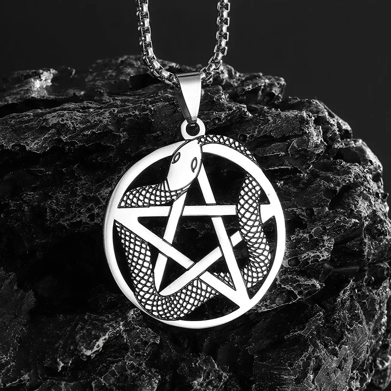 Witchcraft Pentagram Pendant Necklace — Stainless Steel