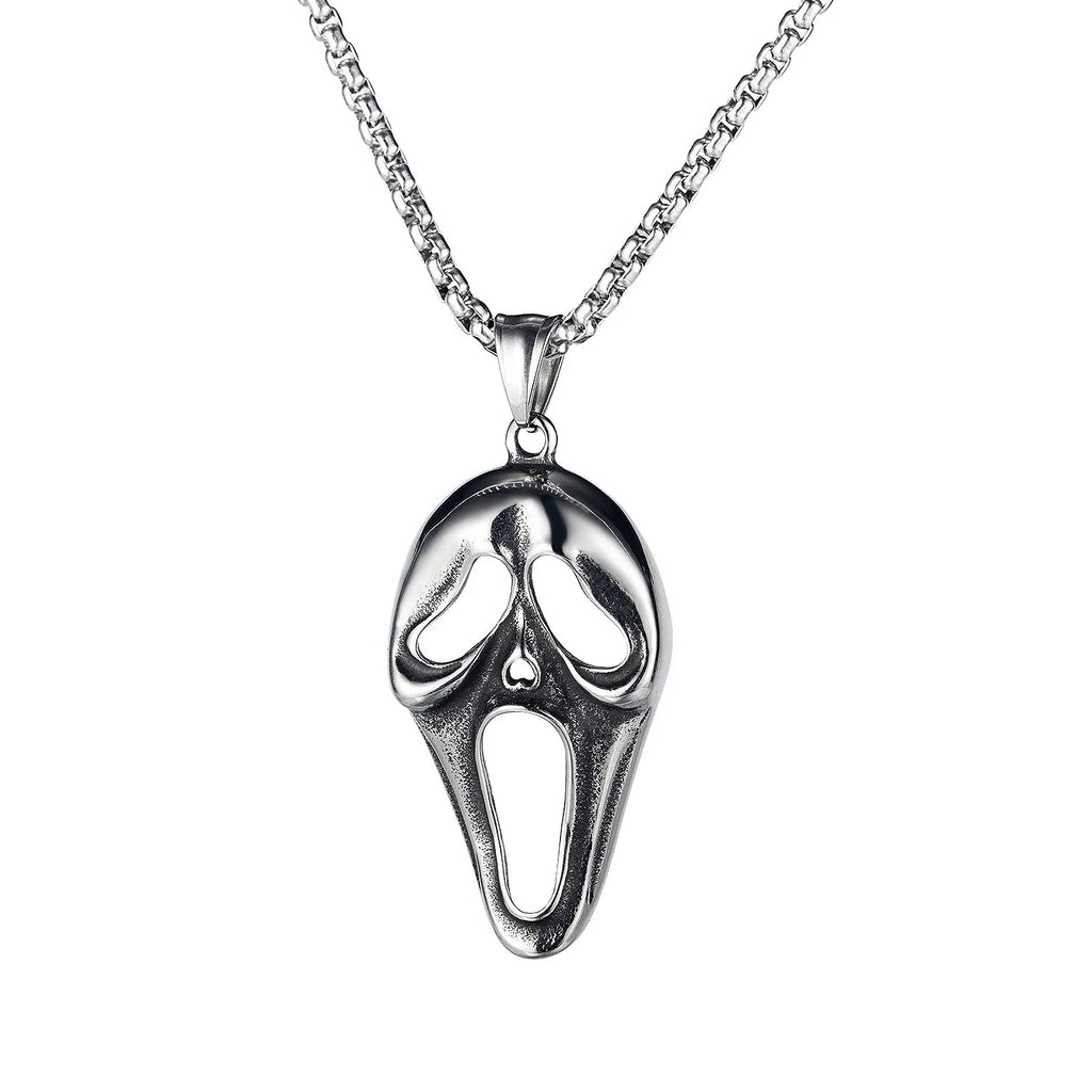Ghost Steel Pendant Retro