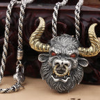 High Quality Fashion Creative Tiger Head Domineering Pendant Mature Man Personality Beast Zodiac Necklace Birthday Gift