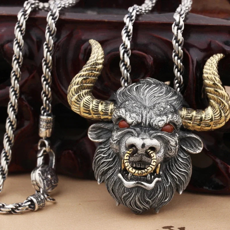 High Quality Fashion Creative Tiger Head Domineering Pendant Mature Man Personality Beast Zodiac Necklace Birthday Gift