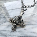 Baphomet Cross Necklace Inverted Upside Down Pendant Necklace Vintage Gothic Satanic Pagan Wiccan Druid Occult Jewelry
