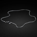Fashion 2mm Box Chain Necklace For Men Women Punk Silver Long Necklace Male Hip Hop Jewelry Gift