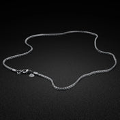 Fashion 2mm Box Chain Necklace For Men Women Punk Silver Long Necklace Male Hip Hop Jewelry Gift