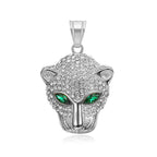 Vintage Stainless Steel Leopard Head Pendant Necklace Gothic Hip Hop Classic Animal Necklaces For Men Fashion Party Jewelry Gift