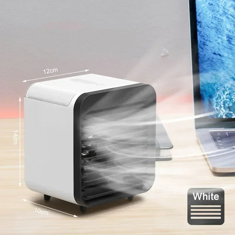 Portable Air Conditioner Fan USB Desktop Fan Rechargeable Mini Air Humidifier Cooler Table Cooling Mist Fan for Office