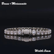 VVS1 Moissanite Tennis Chain Necklace — Gold 5MM