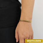 Stainless Steel Cuban Bracelet Miami 6/8MM