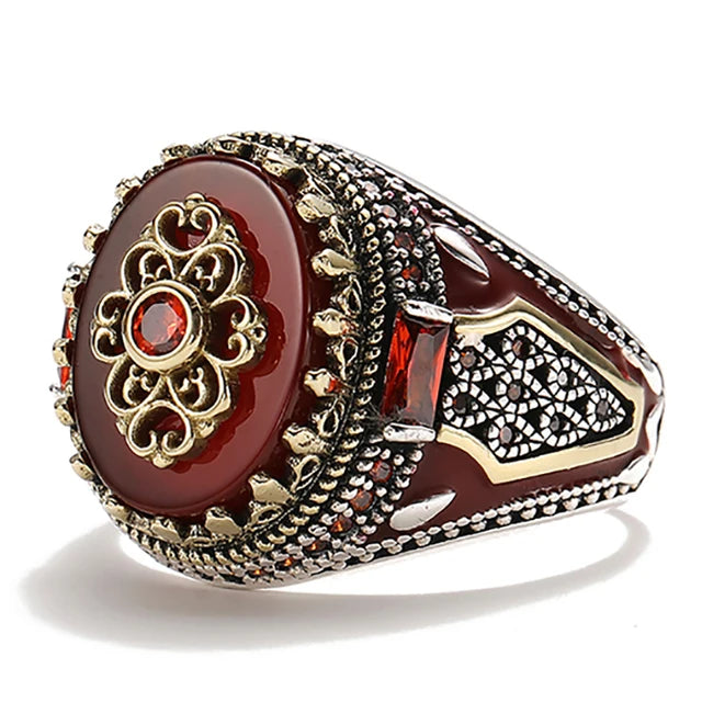Vintage Iced Out Silver Ring