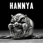 Hannya Skull Ring Black — Stainless Steel