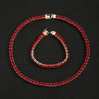 Fashionable Exquisite 6mm Bracelet and Necklace Set Design Anniversary Gift