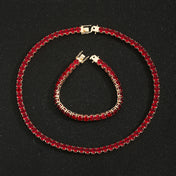 Fashionable Exquisite 6mm Bracelet and Necklace Set Design Anniversary Gift