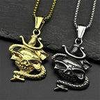 Skull Two-Tone Pendant Dark Snake Punk Party