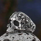 316L Stainless Steel Various Design 2022 New Arrive Classical Skull Men`s Ring With Pattern Punk Rock Gothic Creative