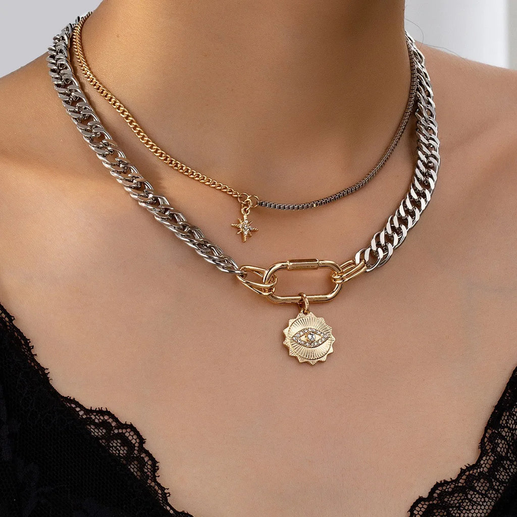 Devil's Eye Multi-Layer Chain Necklace