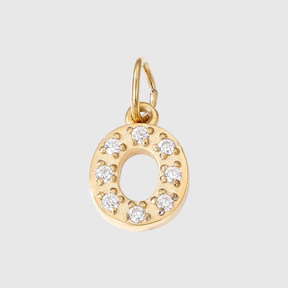 Letter Charm Pendant Necklace — Gold Iced