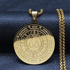 Pagan Triquetra Wheel of the Year Necklace — Stainless Steel