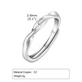 Minimal Mobius Twisted Ring — Stainless Steel