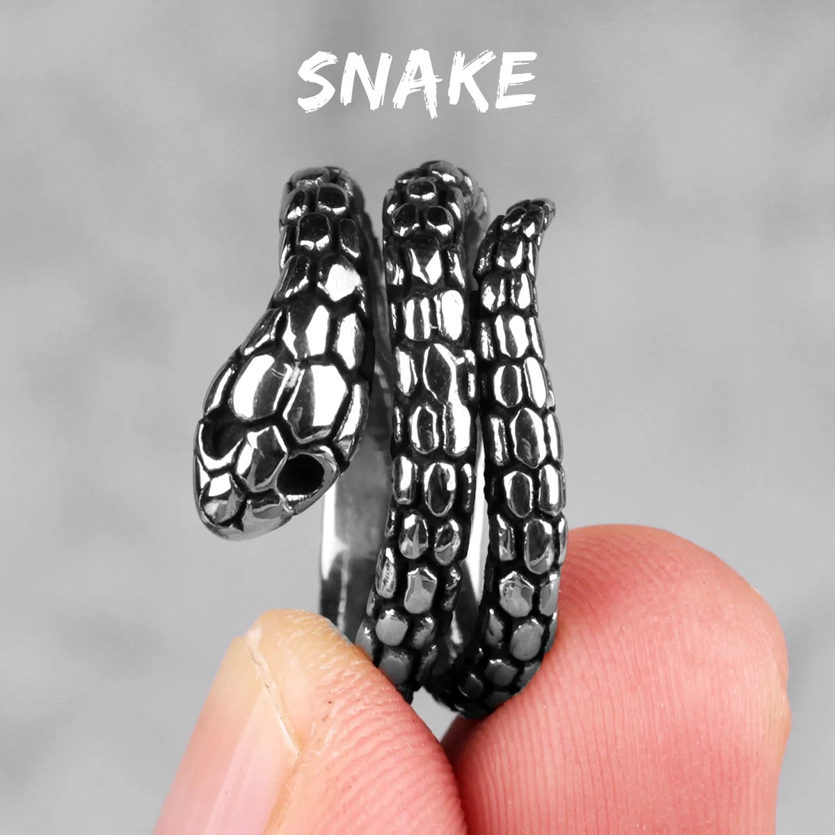 Snake Animal Ring — Stainless Steel