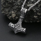 Thor Mjolnir Steel Pendant Vintage Vikings Hammer