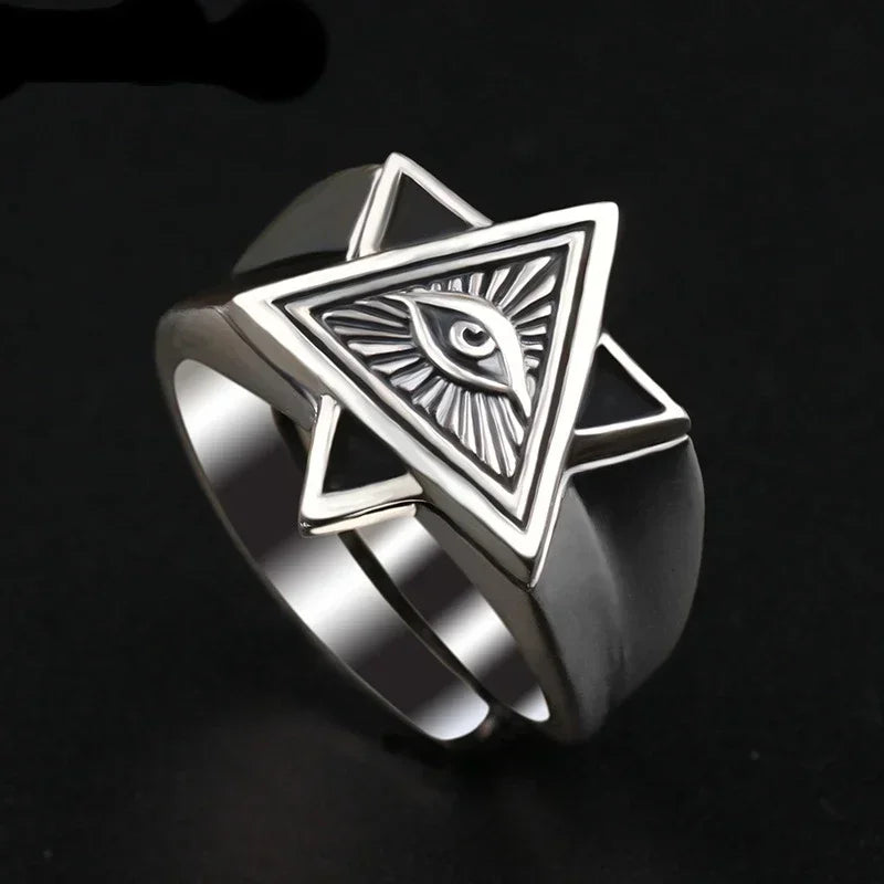 Tool Wrench Open Ring Silver Plated Adjustable Ring Men Motorcycle Bike Riding Hip Hop Rock Trend Jewelry