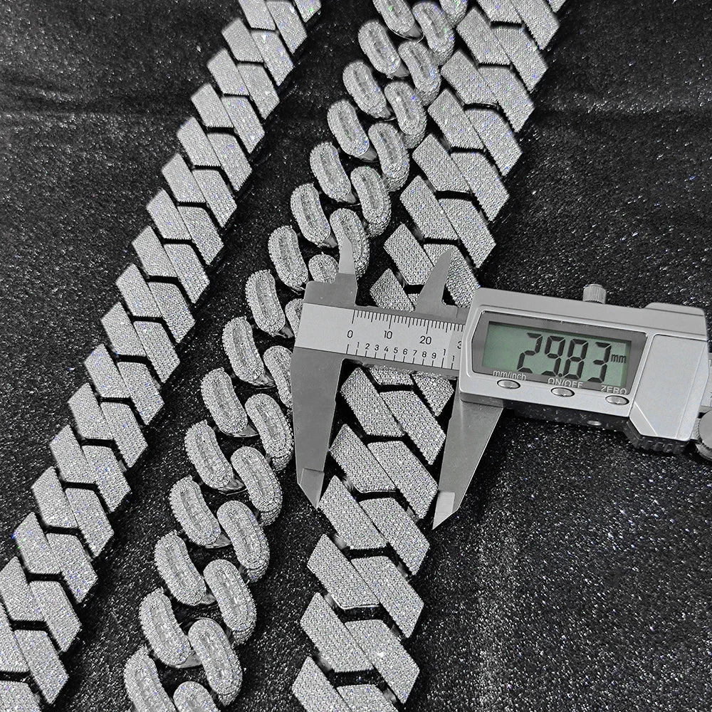Iced Out Cuban Chain Necklace 30MM 7 Row