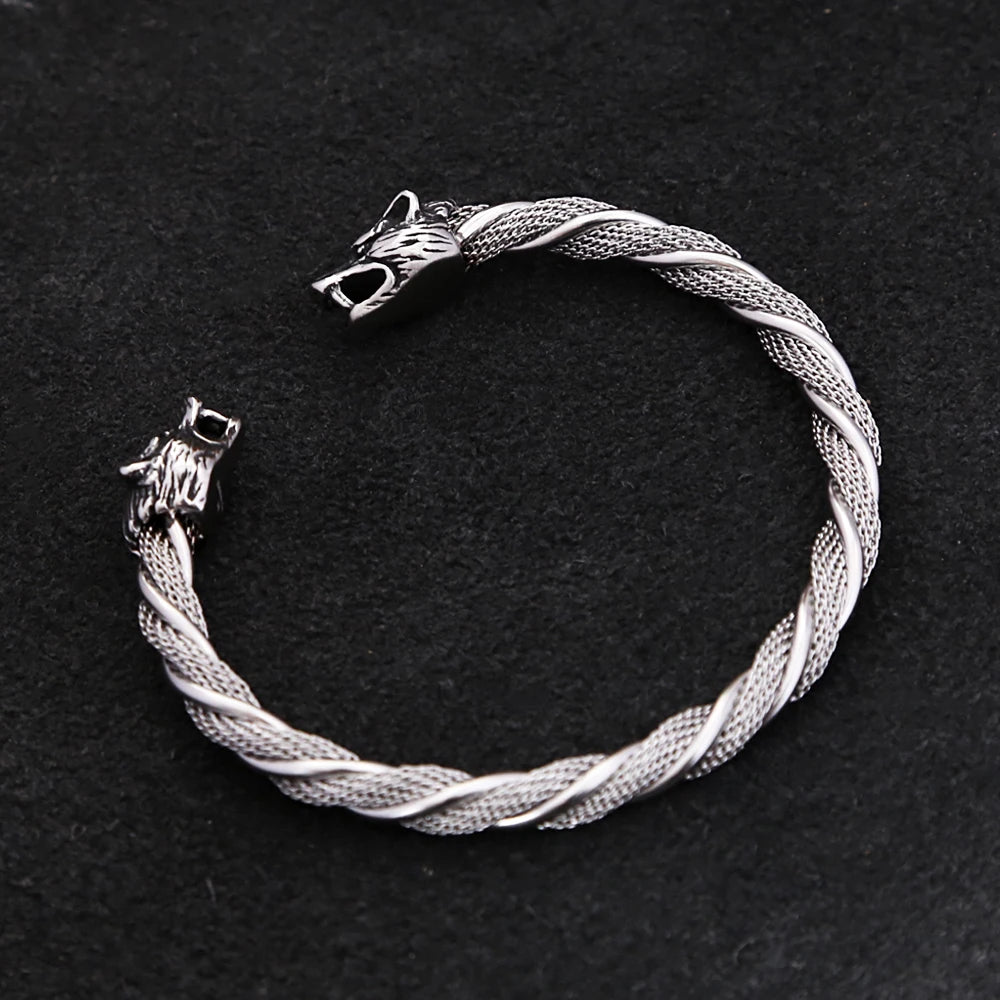 Wolf Head Bracelet — Stainless Steel