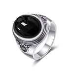 Vintage 925 Sterling Silver Ring Natural Moonstone Ring 10*14mm Oval Large Stone Retro Fine Jewelry Gift For Men